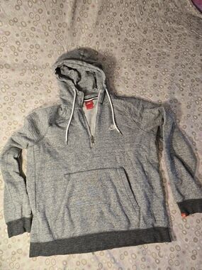 Nike Gray Heather Half-Zip Hoodie Sweatshirt